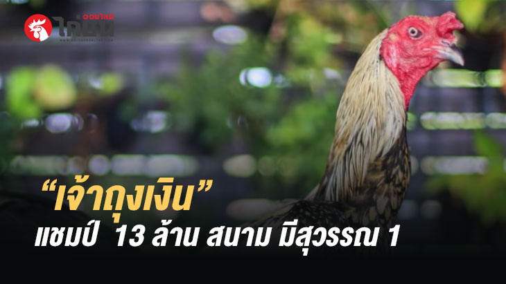  “เจ้าถุงเงิน” แชมป์  13 ล้านบาท จากสนาม มีสุวรรณ 1 